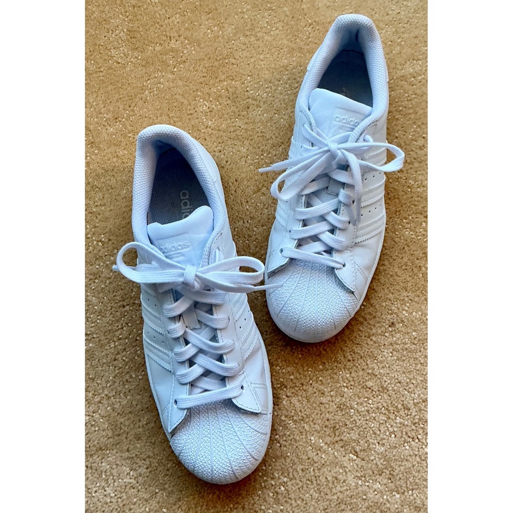 Adidas Superstar Sneaker White Leather Shell Toe Retro Iconic Design Unisex Sz8
